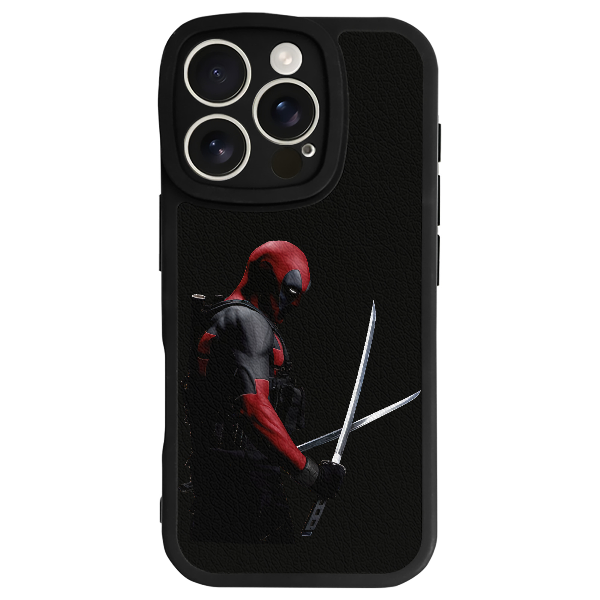 （画像用） Deadpool デッドプール 【iPhone 16シリーズ対応】シリコンスマホケース（レザー調） 材質：シリコン